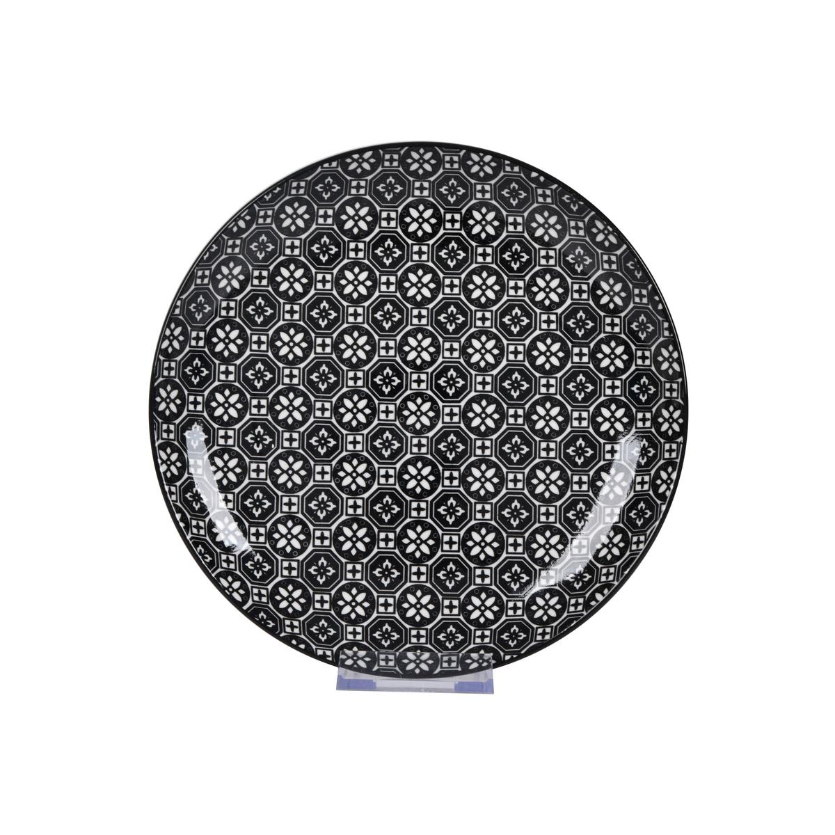 Farfurie pentru desert Shiva - alb/negru, Lifestyle, ceramică (20,4/2,5cm) - Mömax