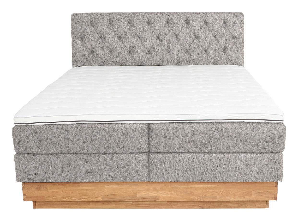Boxspringbett Marie in Taupe ca. 180x200cm - Taupe, Holz/Kunststoff (180/200cm) - Zandiara