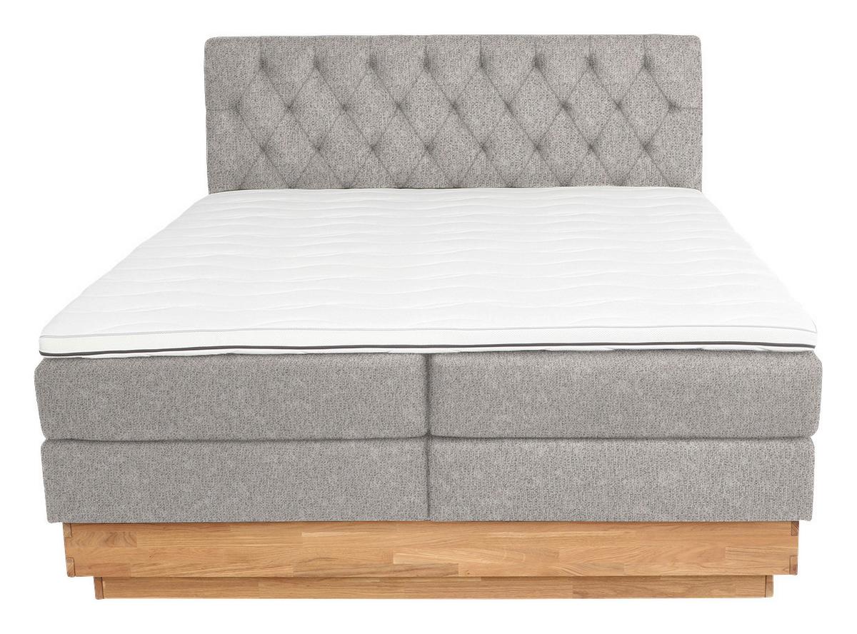Boxspringbett Marie in Taupe ca. 180x200cm - Taupe, Holz/Kunststoff (180/200cm) - Zandiara