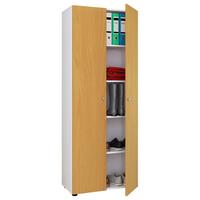 MEHRZWECKSCHRANK VANDOL I 5 DT - Weiss/Buchefarben, Design, Holzwerkstoff/Kunststoff (70/178/39cm) - MID.YOU