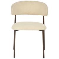 KRZESŁO PESARO - biały/kolor orzecha włoskiego, Modern, metal/drewno (55/78/58cm) - MID.YOU