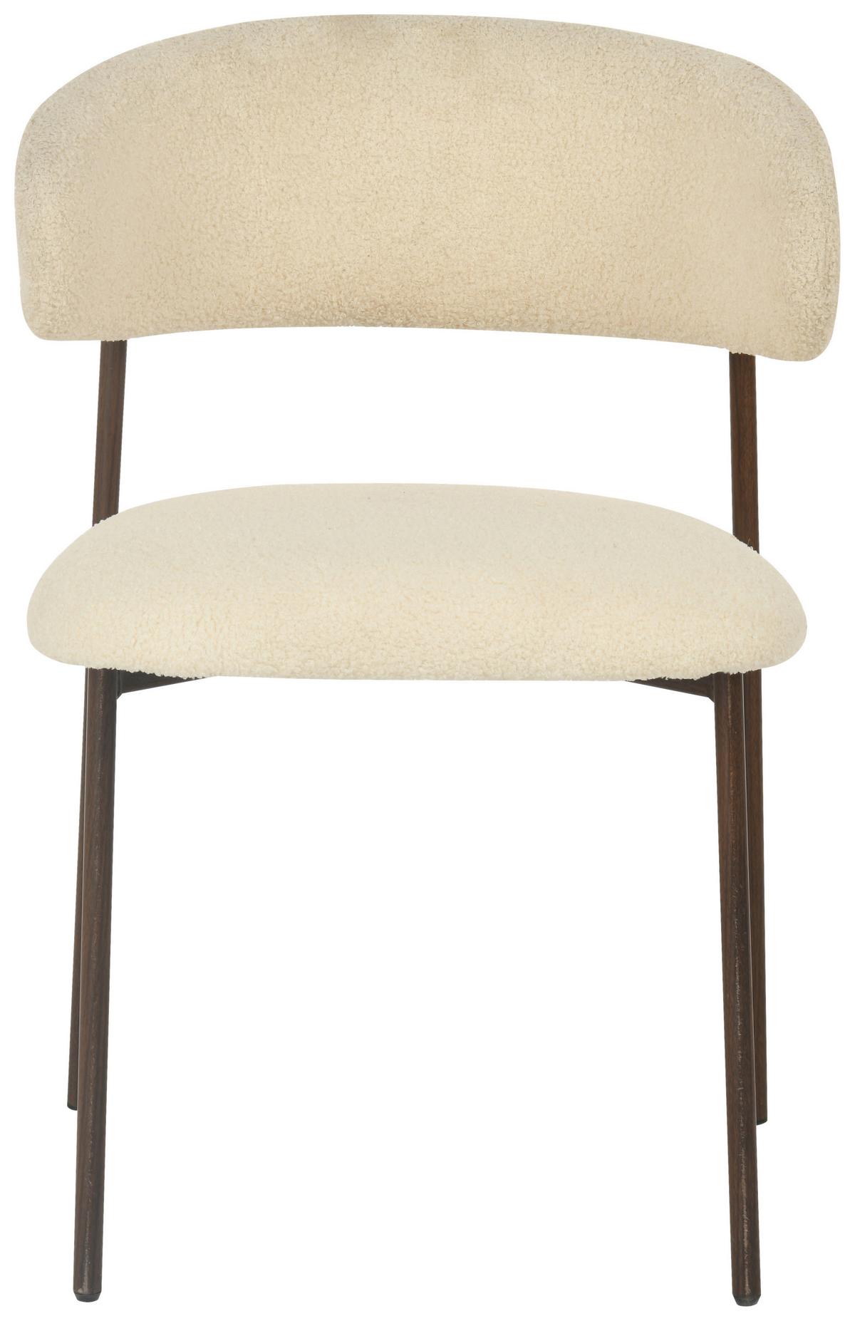 KRZESŁO PESARO - biały/kolor orzecha włoskiego, Modern, metal/drewno (55/78/58cm) - MID.YOU