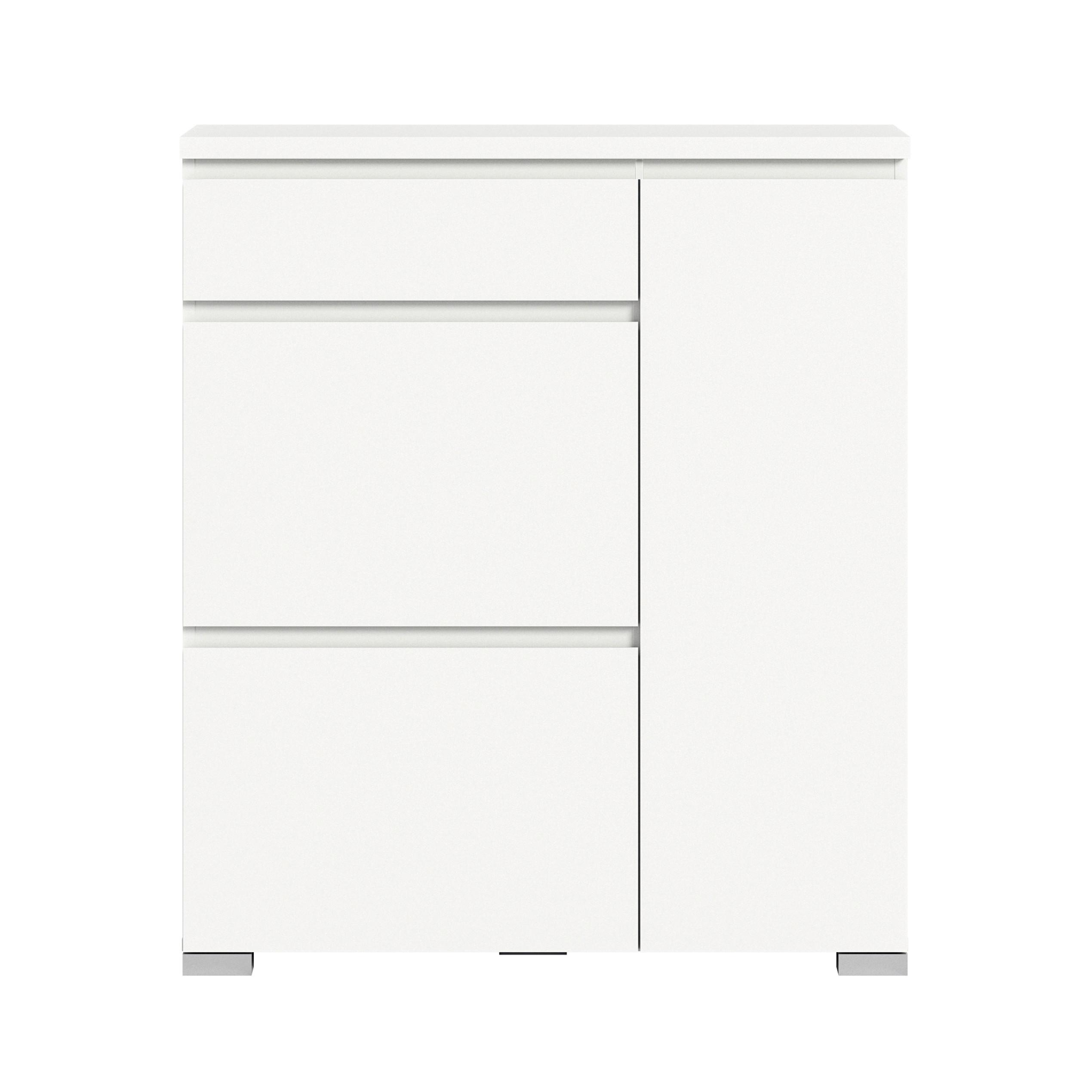 Omara Za Čevlje Shoelove, Bela - srebrne barve/bela, Moderno, leseni material (95/109/27cm)