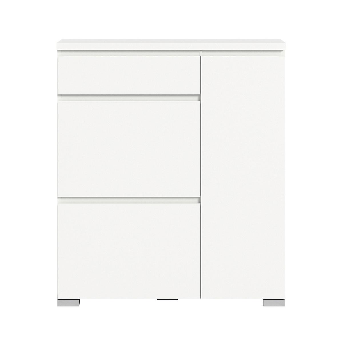 Omara Za Čevlje Shoelove, Bela - srebrne barve/bela, Moderno, leseni material (95/109/27cm)