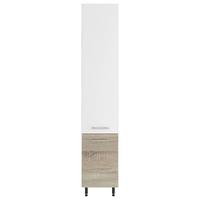 Edénytároló Szekrény Corina 40 Cm-Es Edénytár.szek. - Sonoma tölgy/nemesacél, Modern, műanyag/fém (40cm)