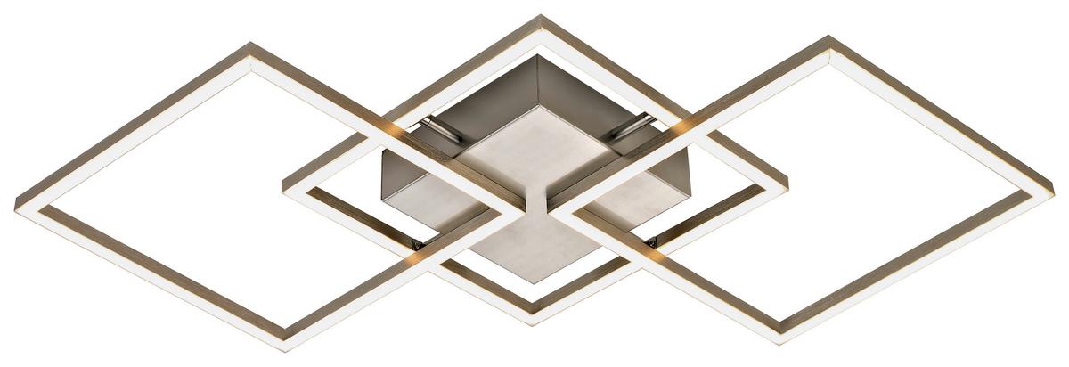 LAMPA SUFITOWA LED GIGA 4 *SBN* - kolor niklowy, Trend, tworzywo sztuczne/metal (75,5/37/6cm) - Novel