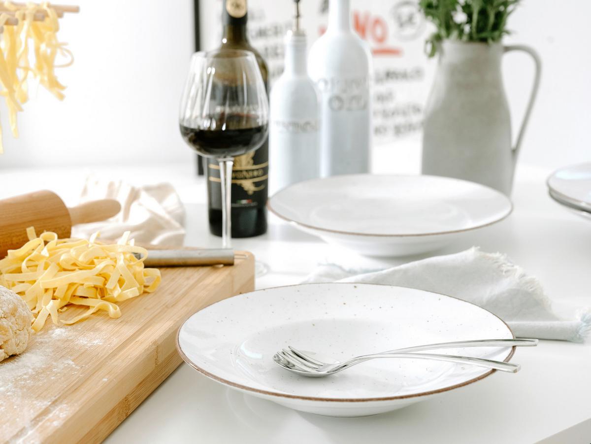 Set Krožnikov Za Testenine Vintage Nature, 4-Delni - krem barve, Basics, keramika (27cm) - Creatable