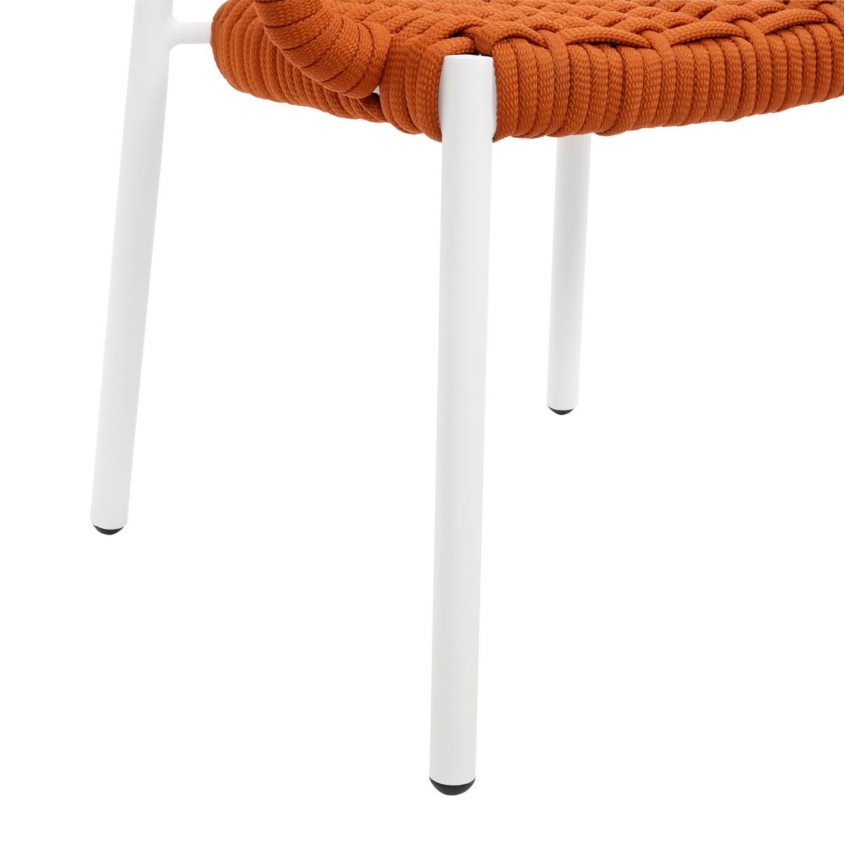 Gartensessel Antonia Orange/ Weiß Aluminium/Textil - Orange/Weiß, MODERN, Textil/Metall (58/76/59cm) - Bessagi Garden