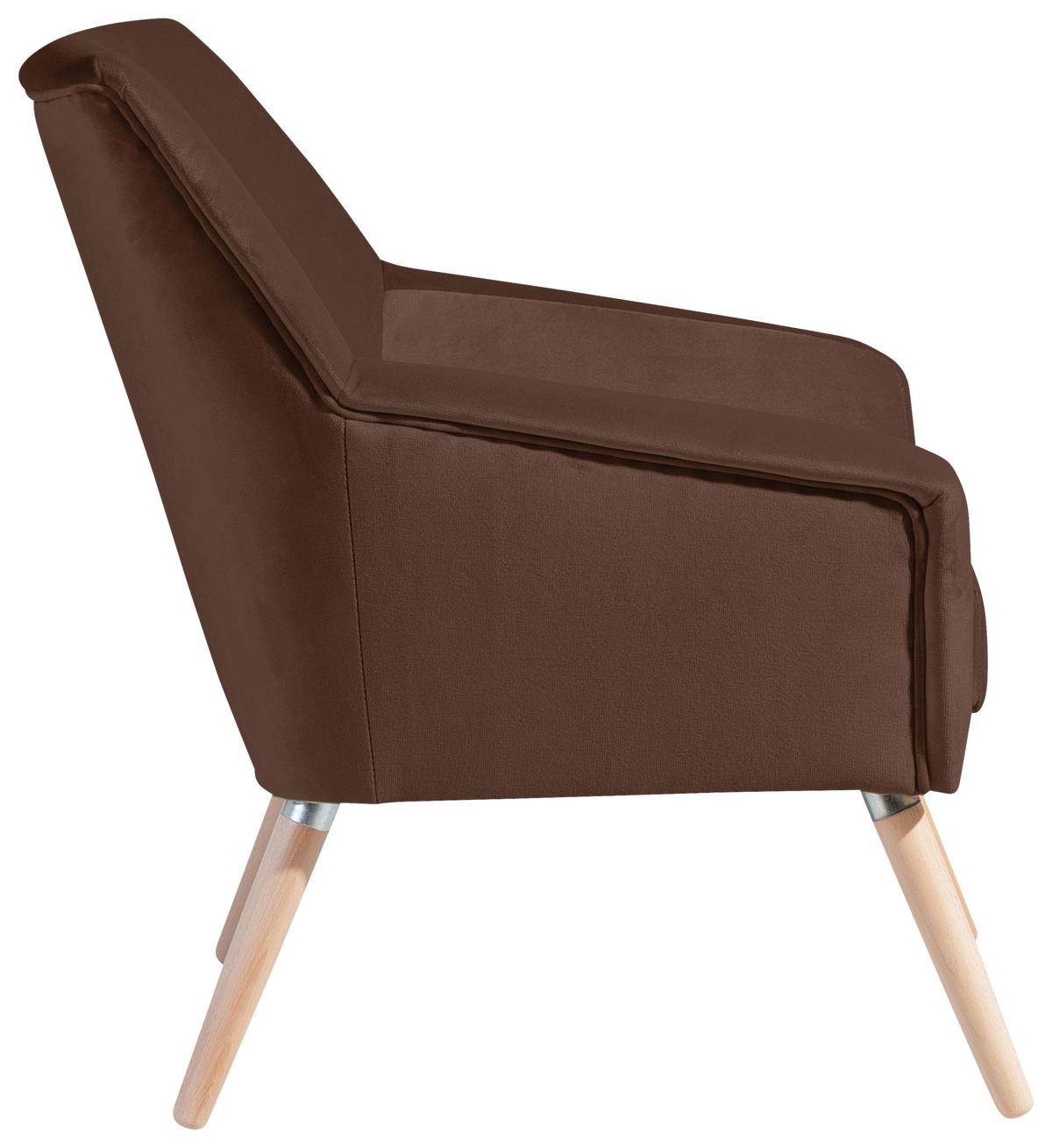 SESSEL ALEGRO - Buchefarben/Braun, Design, Holz/Textil (67/81/71cm) - Max Winzer