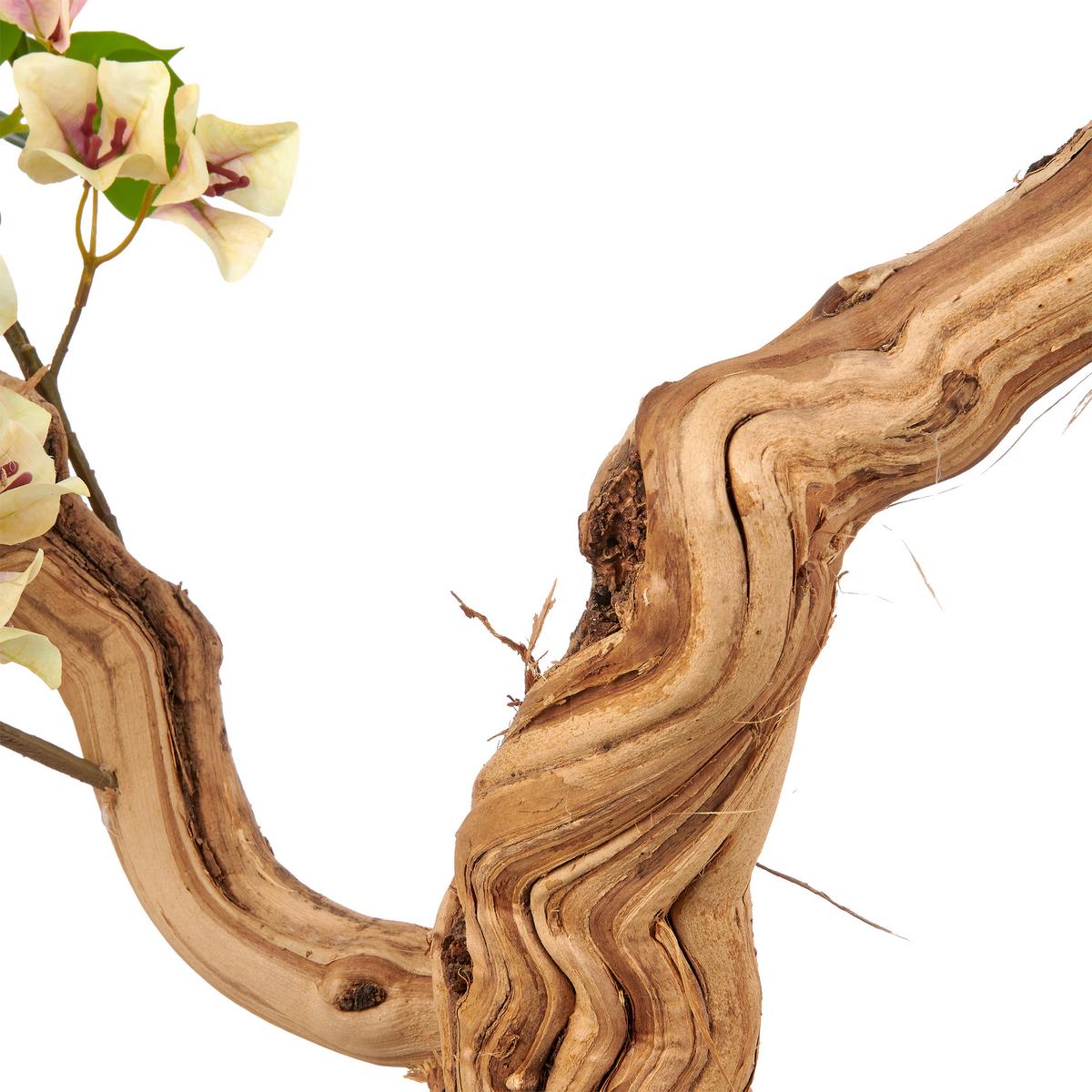Kunstblume Creme/Braun/Schwarz - Creme/Schwarz, Basics, Holz/Kunststoff (130cm)