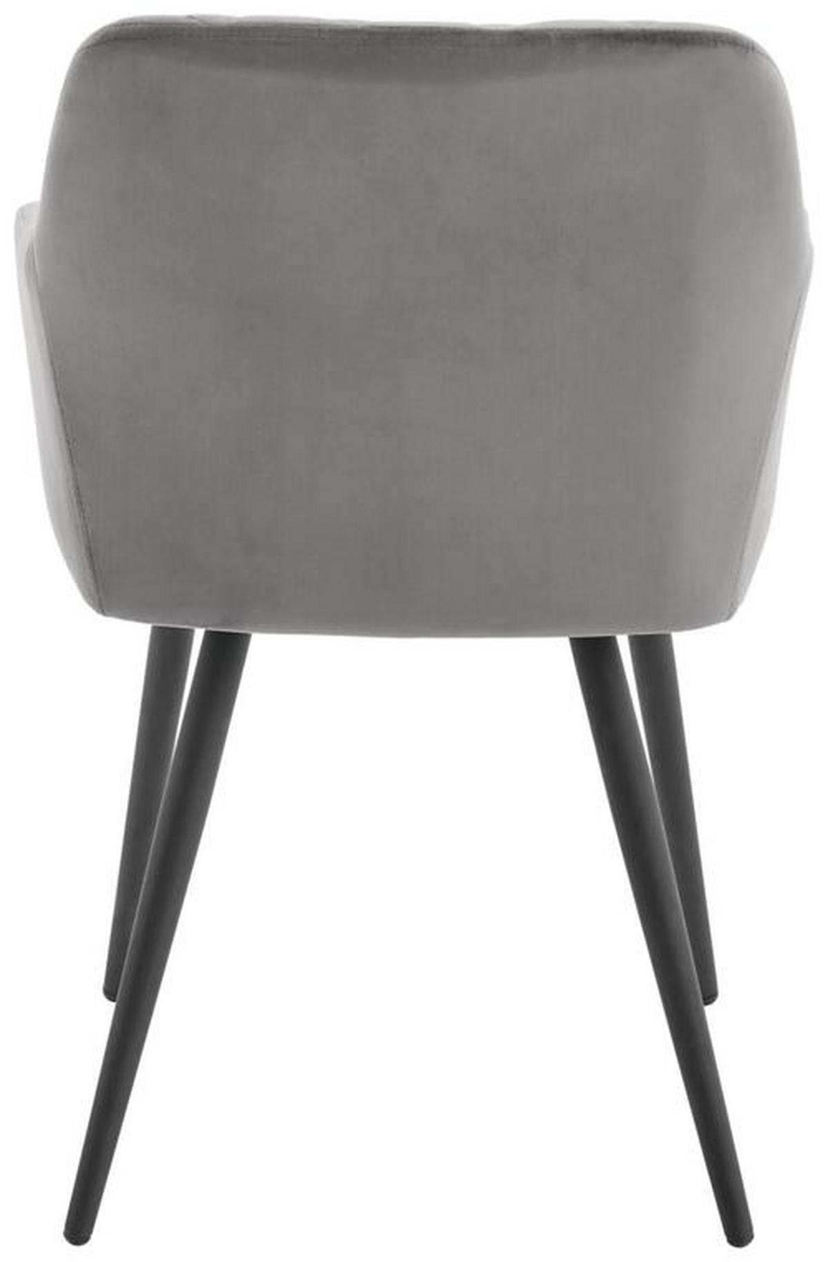 KRZESŁO Z PODŁOKIETNIKAMI ACTOR - czarny/szary, Trend, metal/drewno (54/86/60cm) - Livetastic