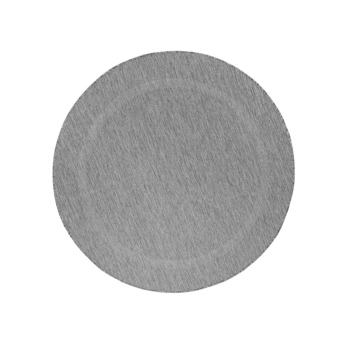 Flachwebeteppich Relax Grau Ø ca. 120cm - Grau, Basics, Textil (120/120cm) - Ayyildiz 
