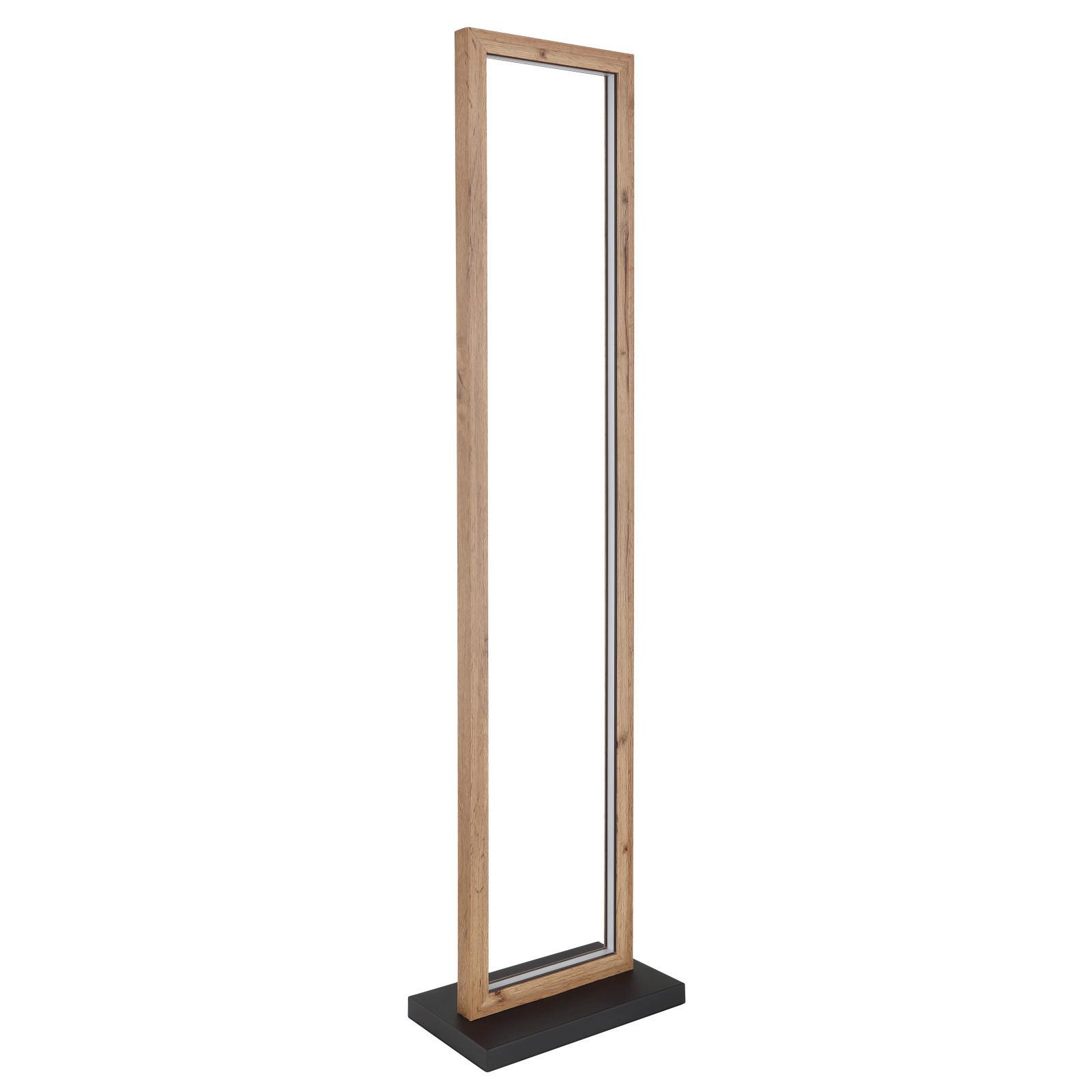 LED-Stehleuchte Mandera Opal/Schwarz max. 24 Watt - Opal/Schwarz, KONVENTIONELL, Holz/Kunststoff (30/18/120cm) - Globo