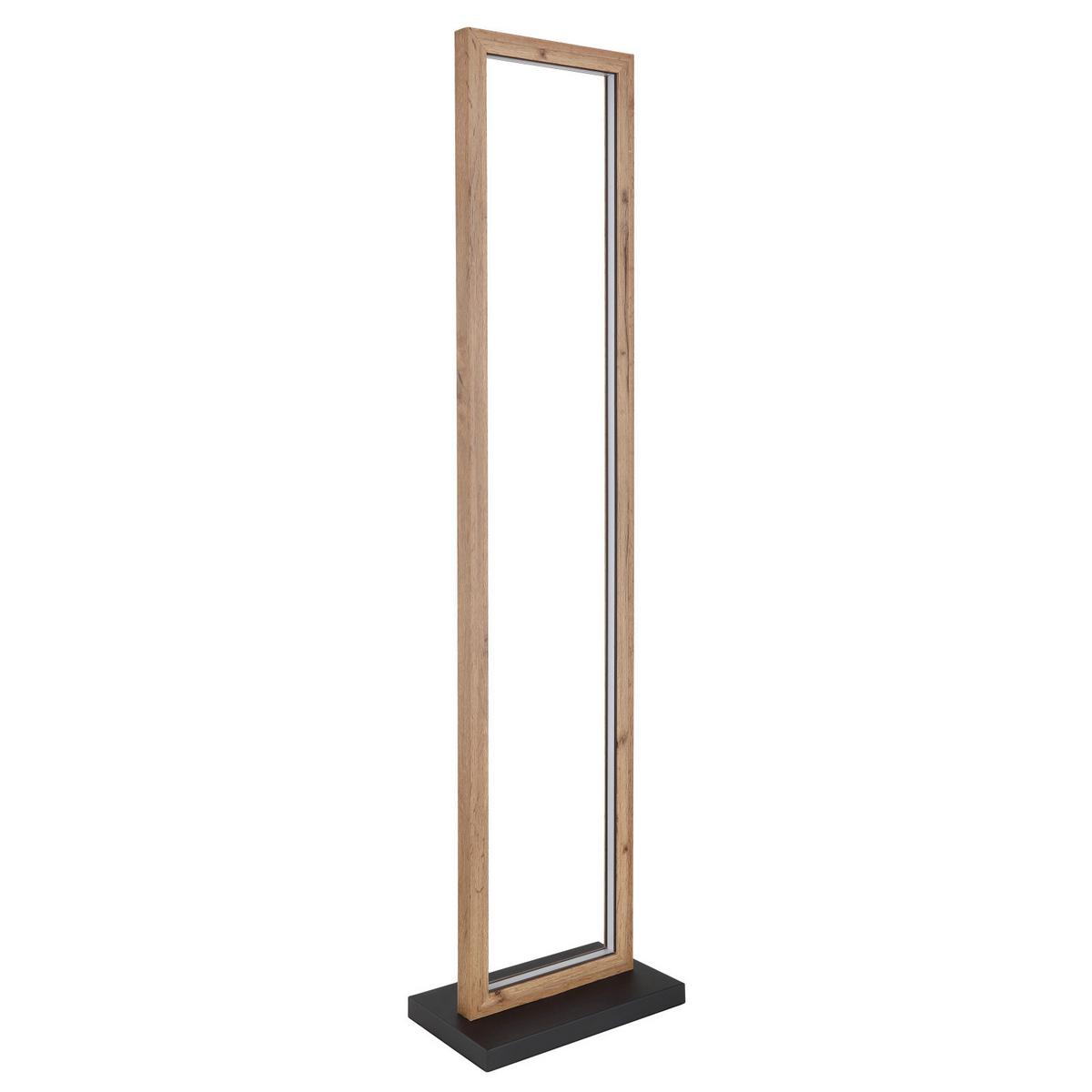 LED-Stehleuchte Mandera Opal/Schwarz max. 24 Watt - Opal/Schwarz, KONVENTIONELL, Holz/Kunststoff (30/18/120cm) - Globo