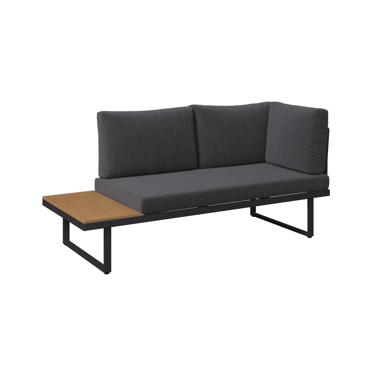 Loungegarnitur Hottie Naturfarben/Grau, 4-tlg. - Dunkelgrau/Naturfarben, MODERN, Kunststoff/Textil - Based