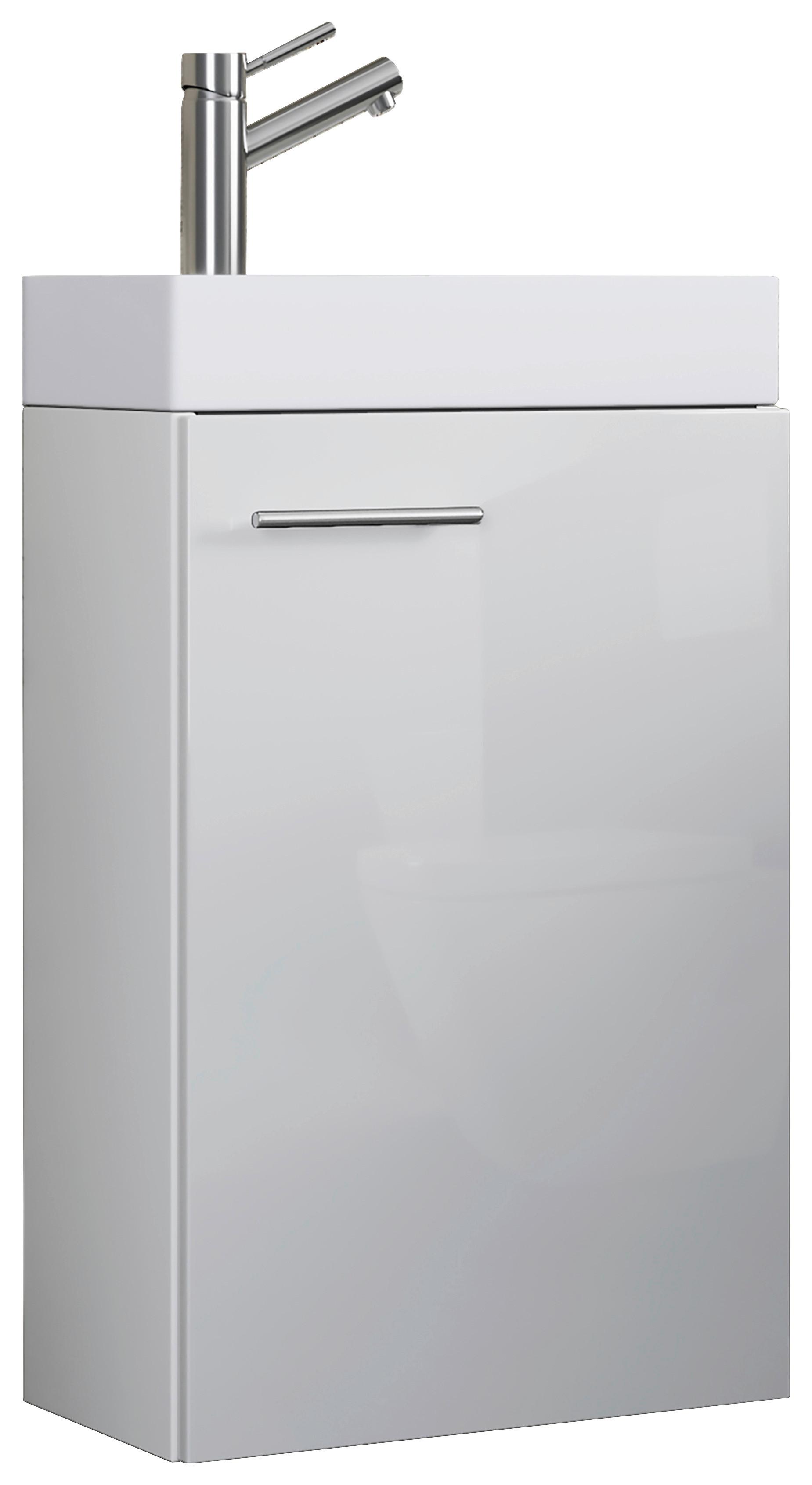 Waschtischkombi Slito ca. 41 cm Weiß - Weiß, MODERN, Keramik/Holzwerkstoff (40,5cm) - MID.YOU