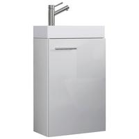 Waschtischkombi Slito ca. 41 cm Weiß - Weiß, MODERN, Keramik/Holzwerkstoff (40,5cm) - MID.YOU