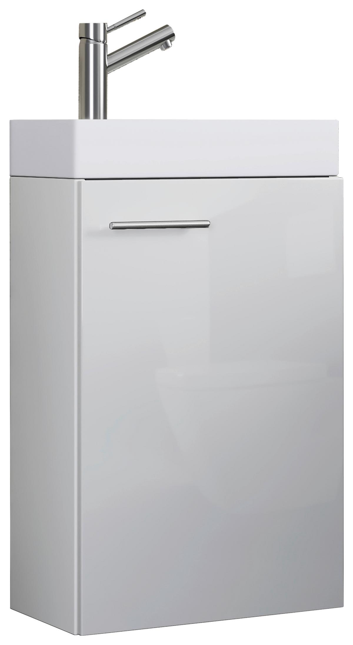 Waschtischkombi Slito ca. 41 cm Weiß - Weiß, MODERN, Keramik/Holzwerkstoff (40,5cm) - MID.YOU