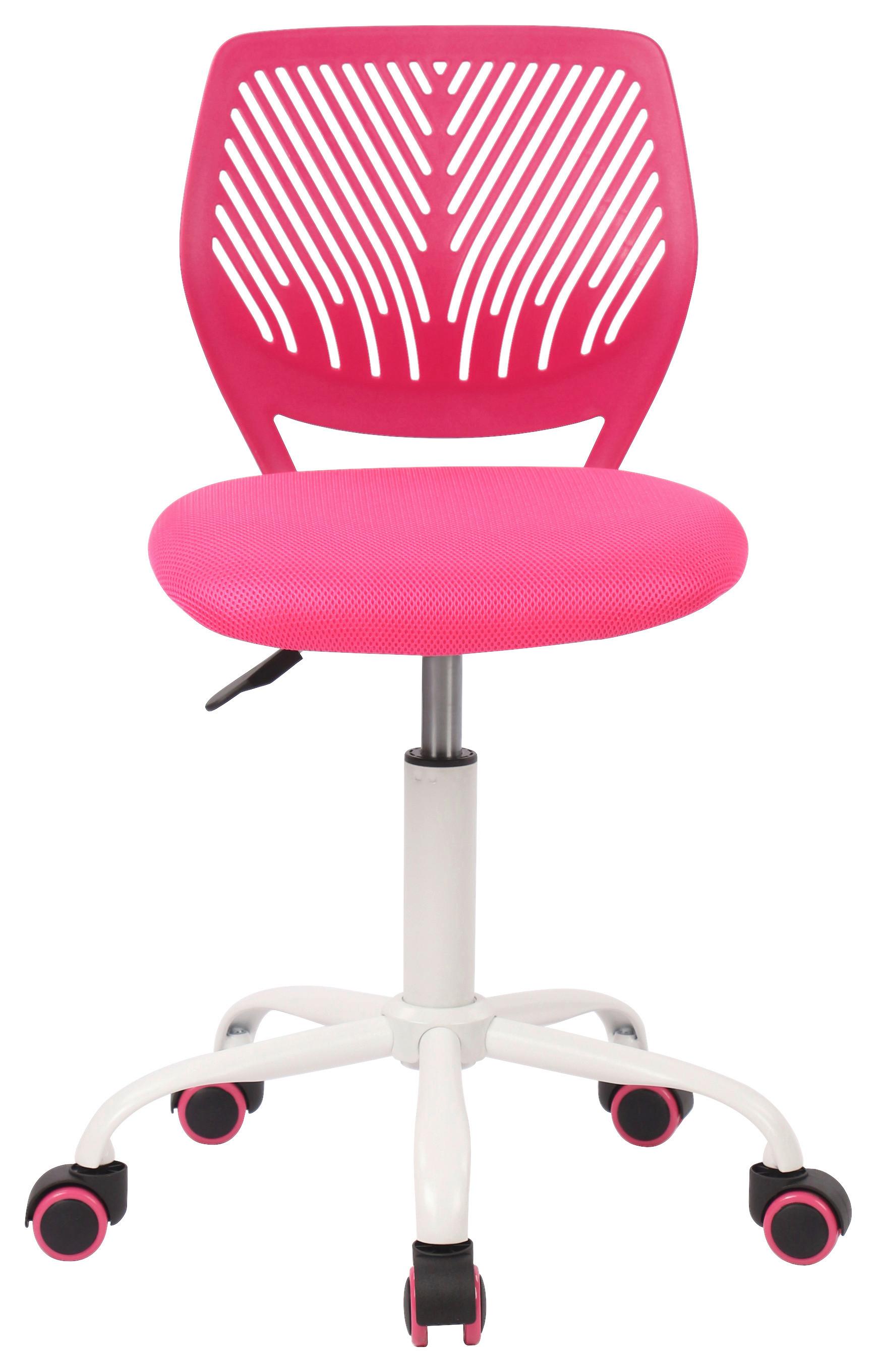 SNURRSTOL FÖR UNGDOMAR KIRA - vit/pink, Modern, metall/trä (40/87/44cm) - Mömax