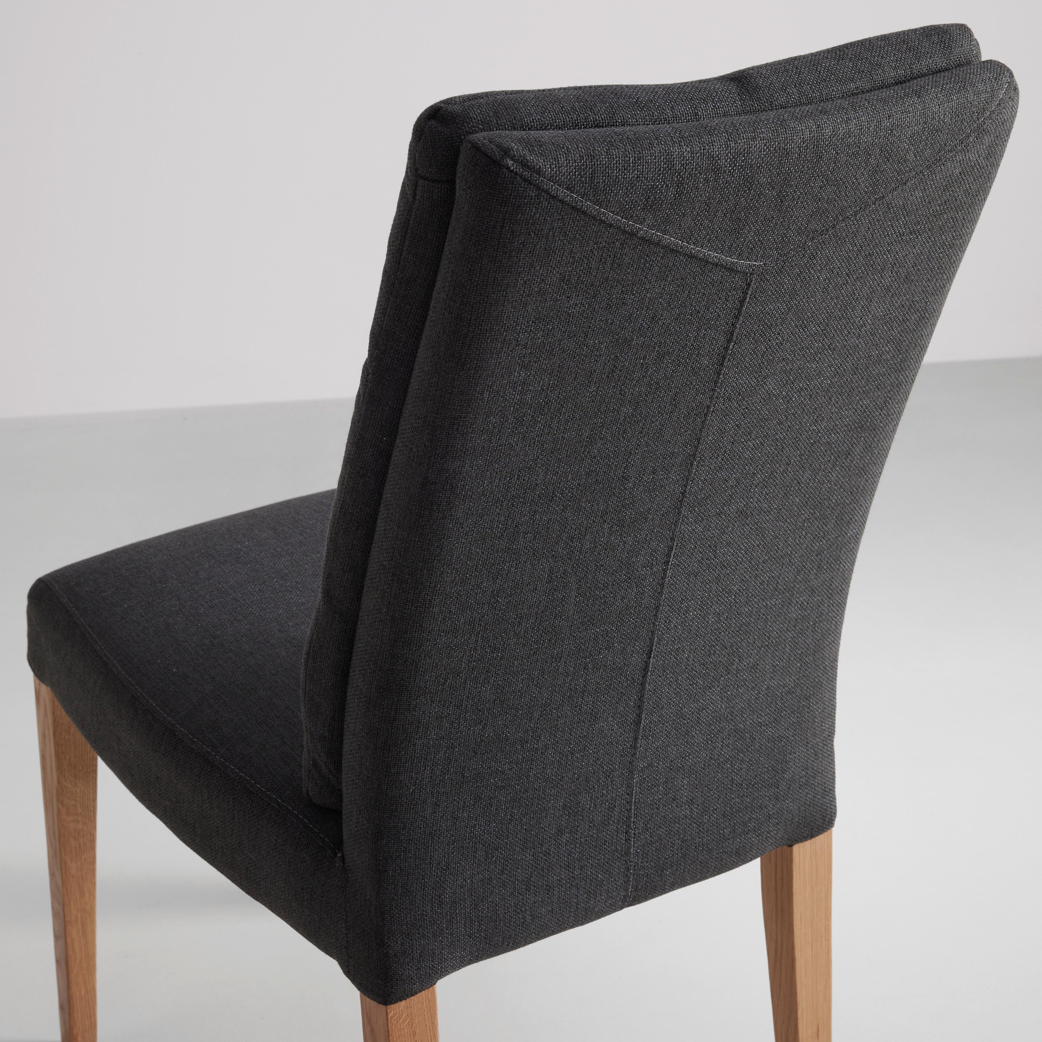 Stuhl Linda Eiche/Anthrazit - Anthrazit, MODERN, Holz/Textil (48/97/66cm) - Mömax