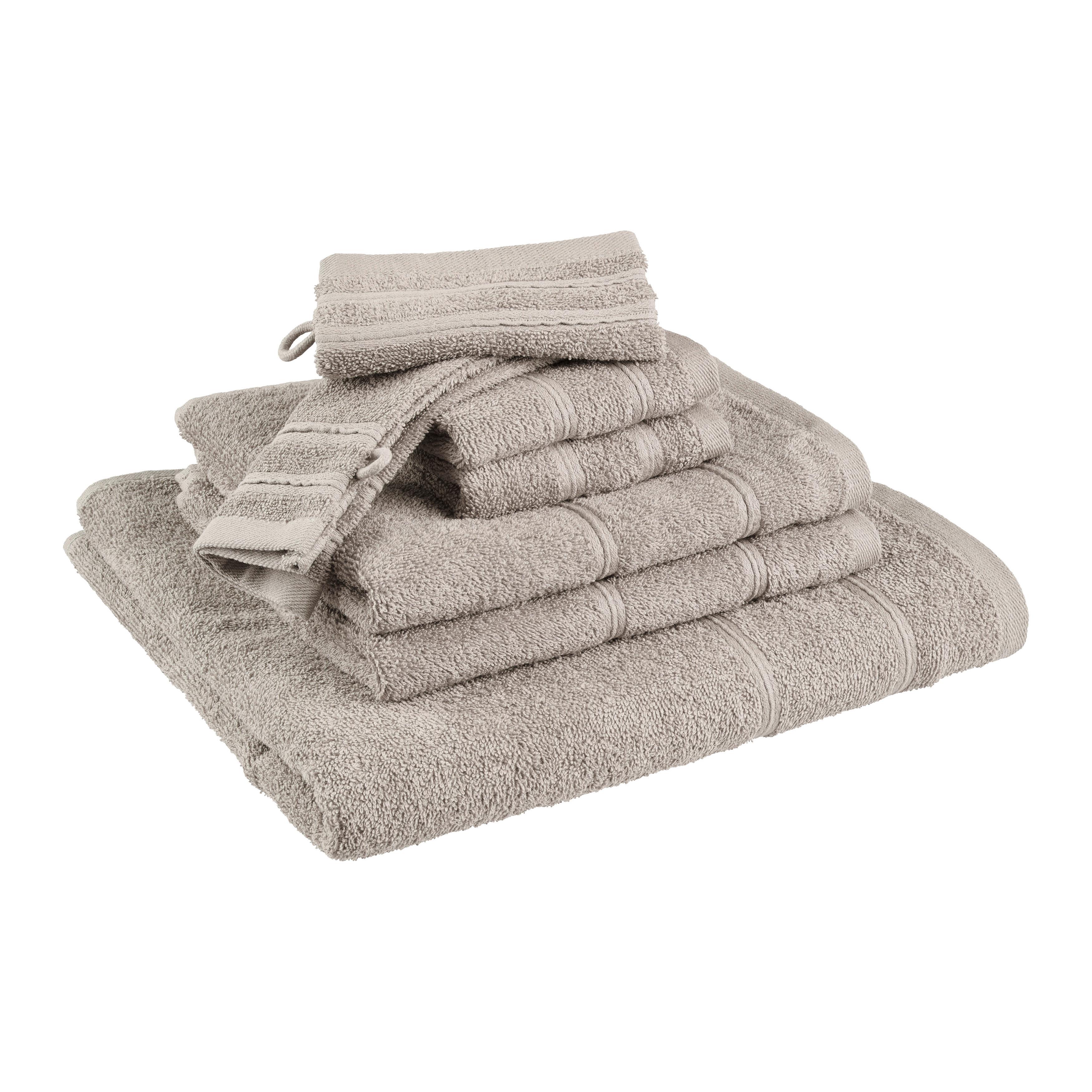 Frottierset Melanie Hellgrau, 7-teilig - Hellgrau, Textil (25/35/8cm) - Mömax