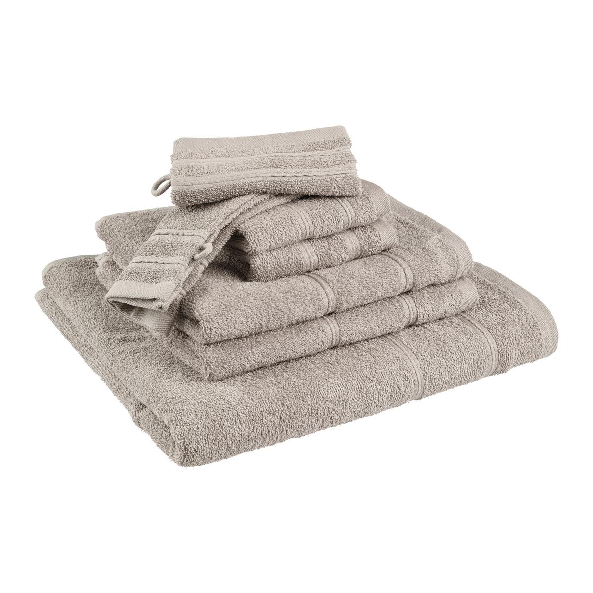 Frottierset Melanie Hellgrau, 7-teilig - Hellgrau, Textil (25/35/8cm) - Mömax