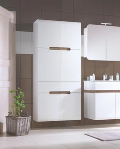 Hochschrank Weiß Hochglanz/Eichefarben online kaufen mömax