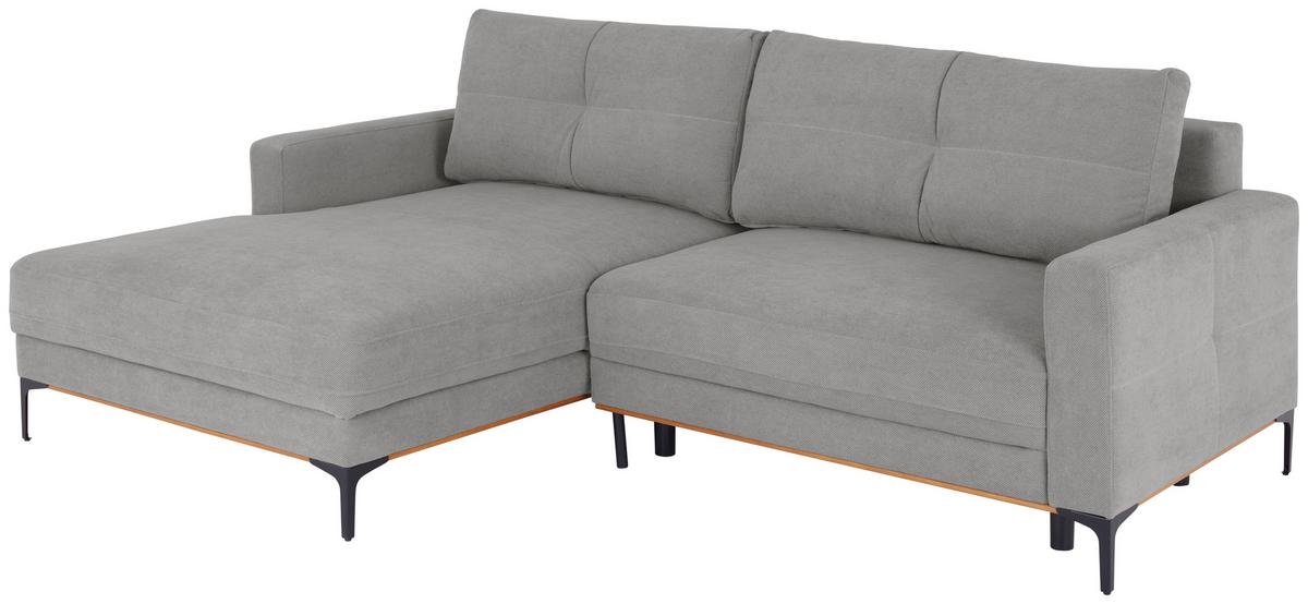 Kutna Garnitura Bergamo - svijetlo siva/crna, Moderno, tekstil/metal (162/238cm) - Mömax