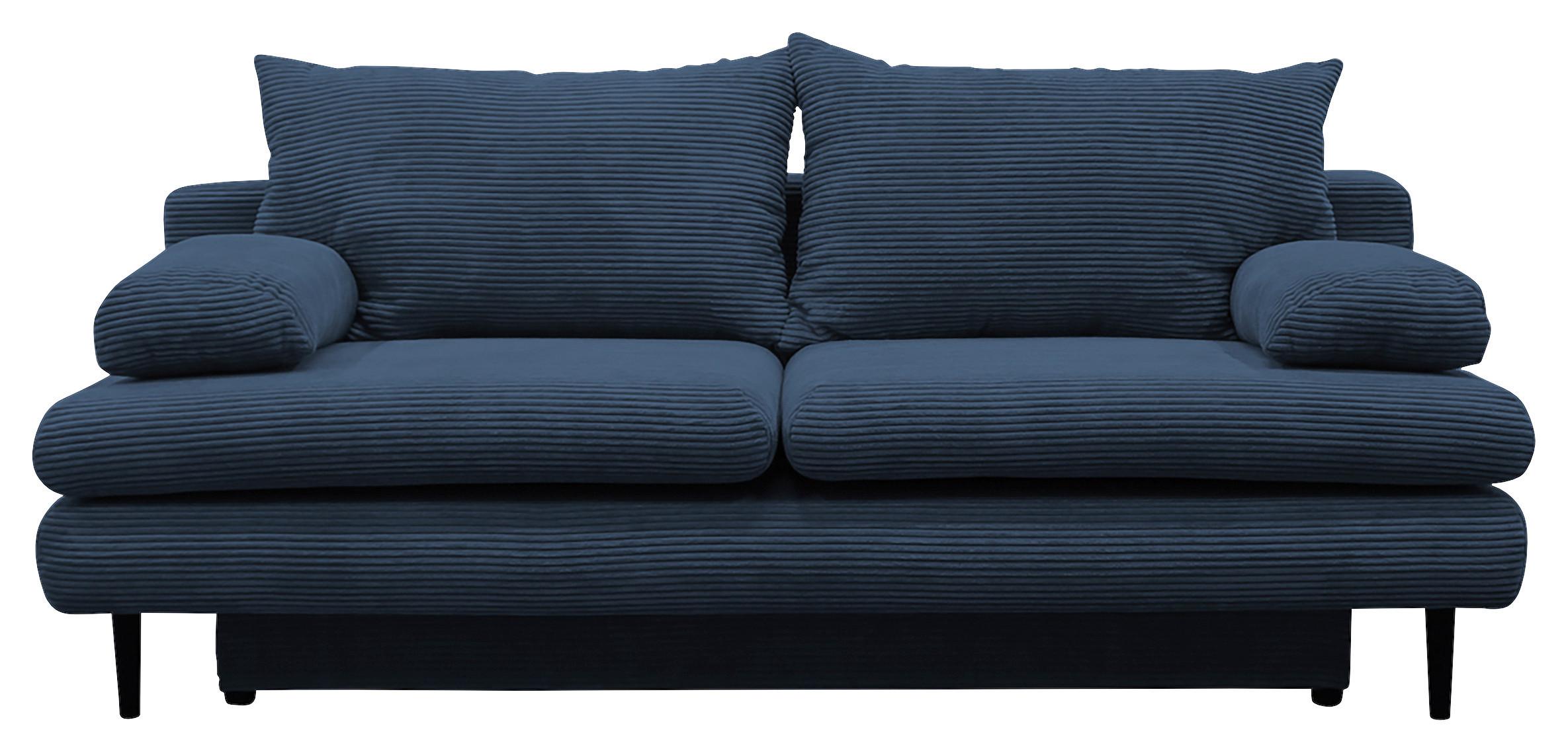 Canapea extensibila FIORE - albastru închis, Design, textil (202/85/99cm) - Modern Living