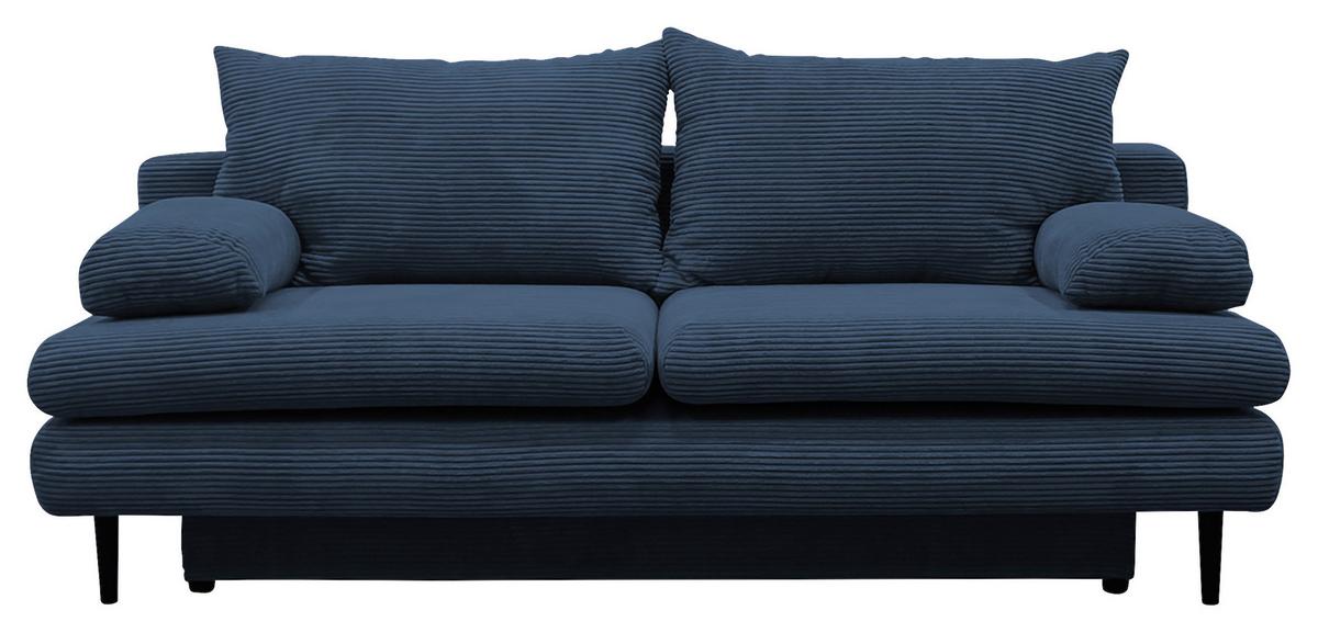 Trosjed Na Razvlačenje Fiore - tamno plava/crna, Design, tekstil/drvo (202/85/99cm) - Modern Living