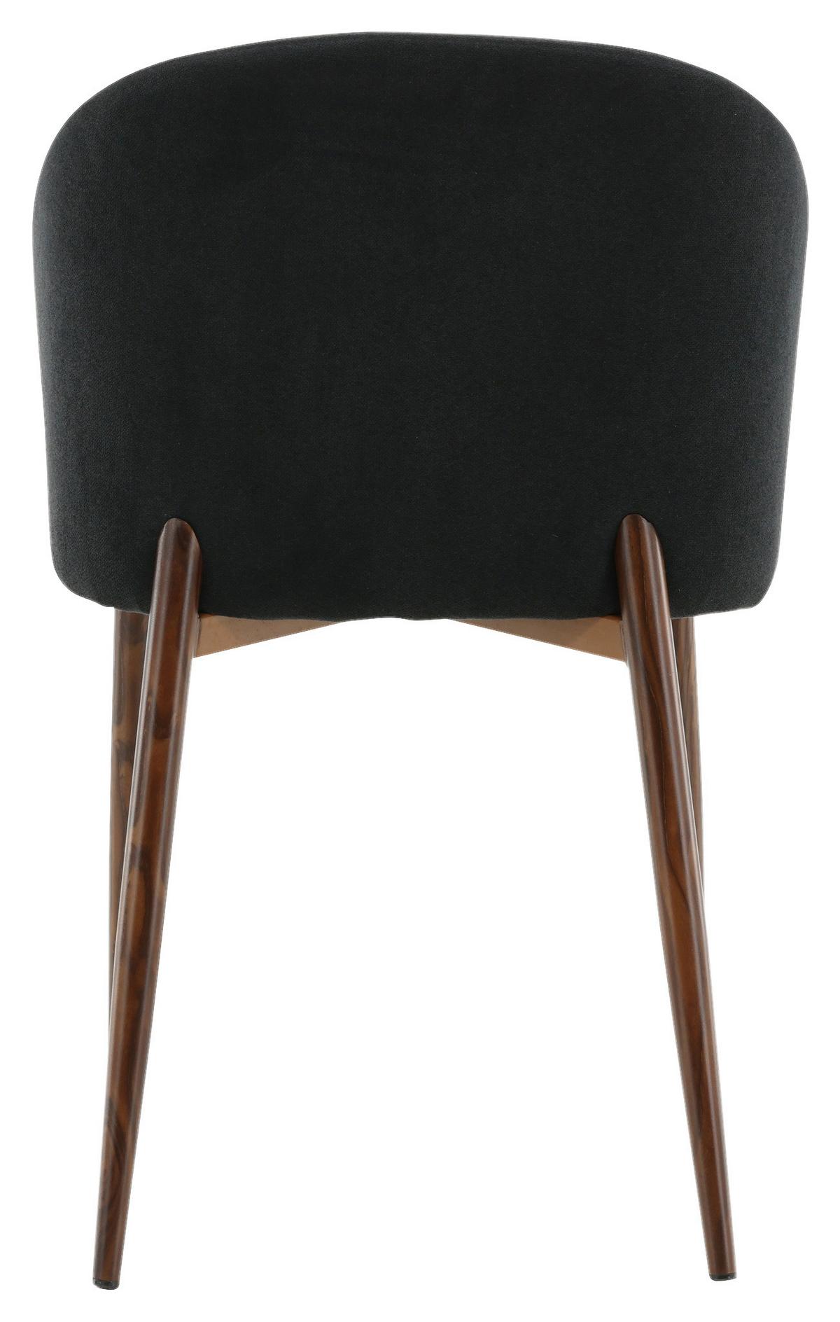 STUHL-SET ARCH - Walnussfarben/Schwarz, Design, Holz/Textil (48,5/83/55cm) - Livetastic