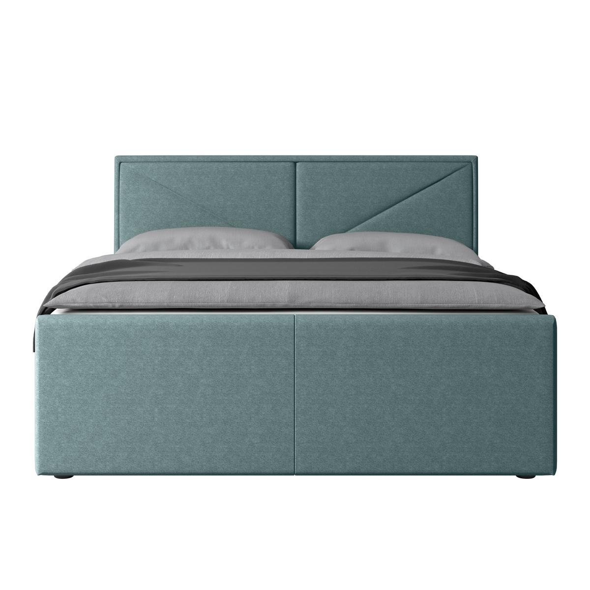 Boxspringbett Lima ca. 180x200 cm Blau - Blau, MODERN, Holz/Kunststoff (180/200cm) - MID.YOU