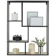 Wandregal in Schwarz - Schwarz, LIFESTYLE, Holzwerkstoff/Metall (60/78/15cm) - Modern Living Wandregal in Schwarz - Schwarz, LIFESTYLE, Holzwerkstoff/Metall (60/78/15cm) - Modern Living