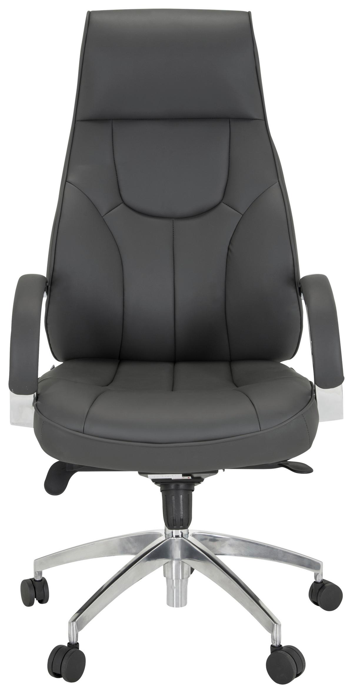Pisarniški Stol Elegance I, Siva - srebrne barve/siva, Moderno, kovina/umetna masa (72/125/66cm) - MID.YOU