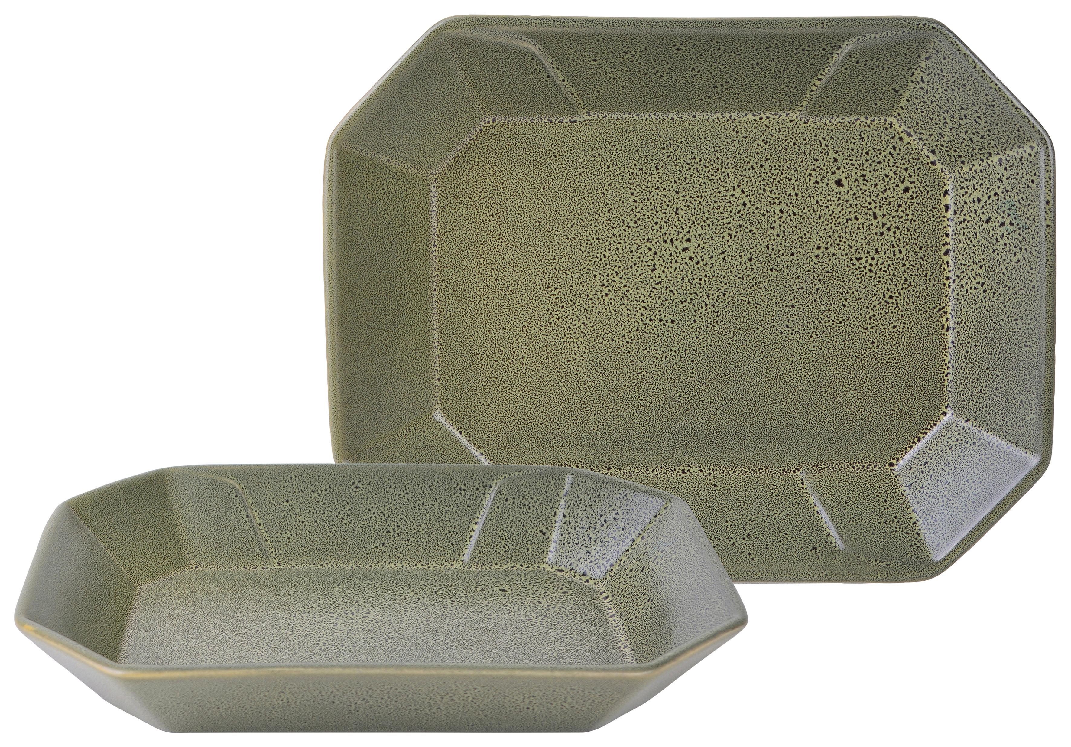 Tálszett 33978 - zöld, Basics, kerámia (22/17cm) - Creatable