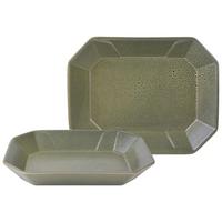 Tálszett 33978 - zöld, Basics, kerámia (22/17cm) - Creatable