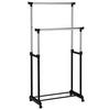 KLÄDSTÄLLNING PÅ HJUL JAMES -SB- - kromfärg/svart, Klassisk, metall/plast (84/94-168/44cm) - Mömax
