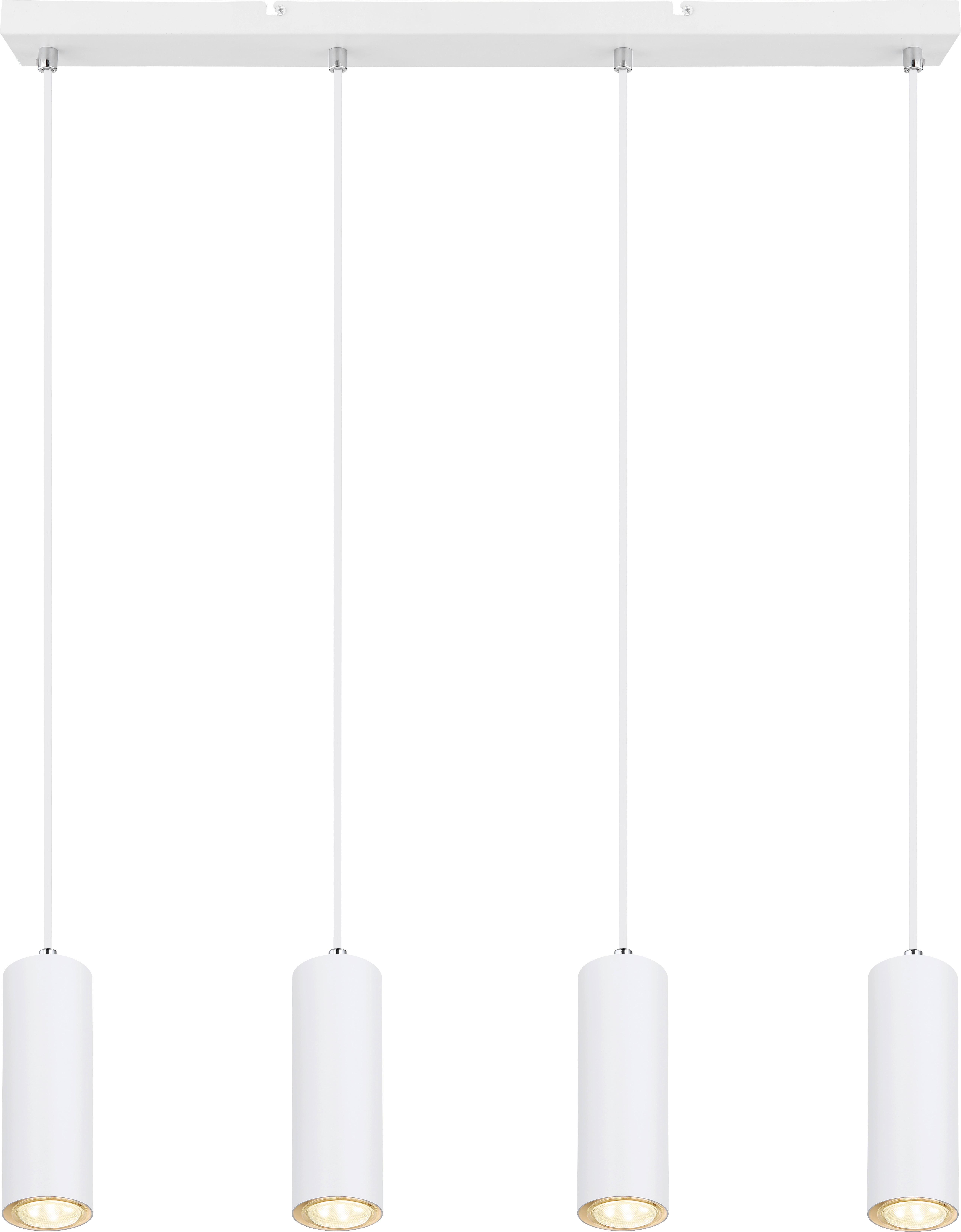 Függőlámpa Witmo 4 Égős - fehér, Konventionell, fém (65/6/120cm)