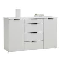 Kommode Level 36 Black A Weiß - Schwarz/Weiß, KONVENTIONELL, Holzwerkstoff/Kunststoff (135/84/41cm) - Premium Living