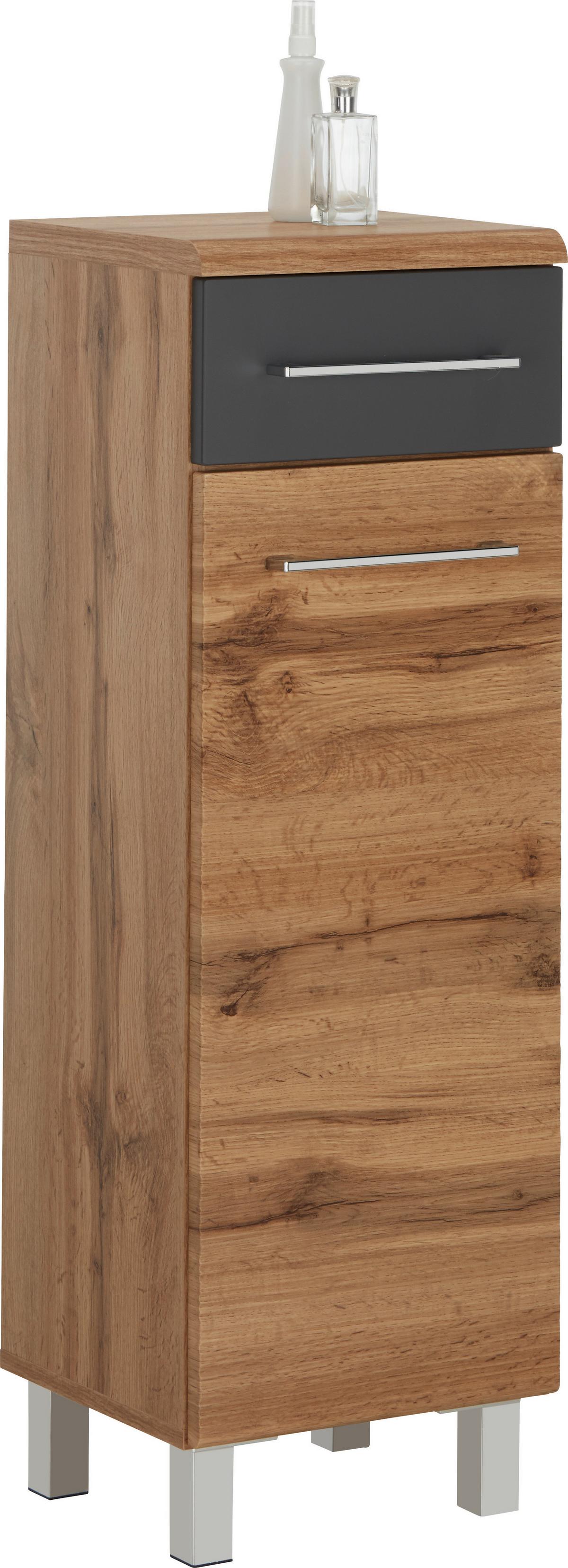 Dulap inferior Float - culoare lemn stejar/antracit, Modern, material pe bază de lemn (35/106/33cm) - Premium Living