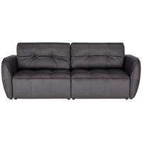 Schlafsofa in Anthrazit - Anthrazit/Schwarz, MODERN, Holz/Holzwerkstoff (243/94/125cm) - Premium Living