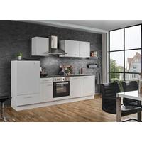 Küchenblock White-Classic Weiß B: ca. 270 cm - Silberfarben/Graphitfarben, KONVENTIONELL, Holzwerkstoff/Kunststoff (270cm) - Menke