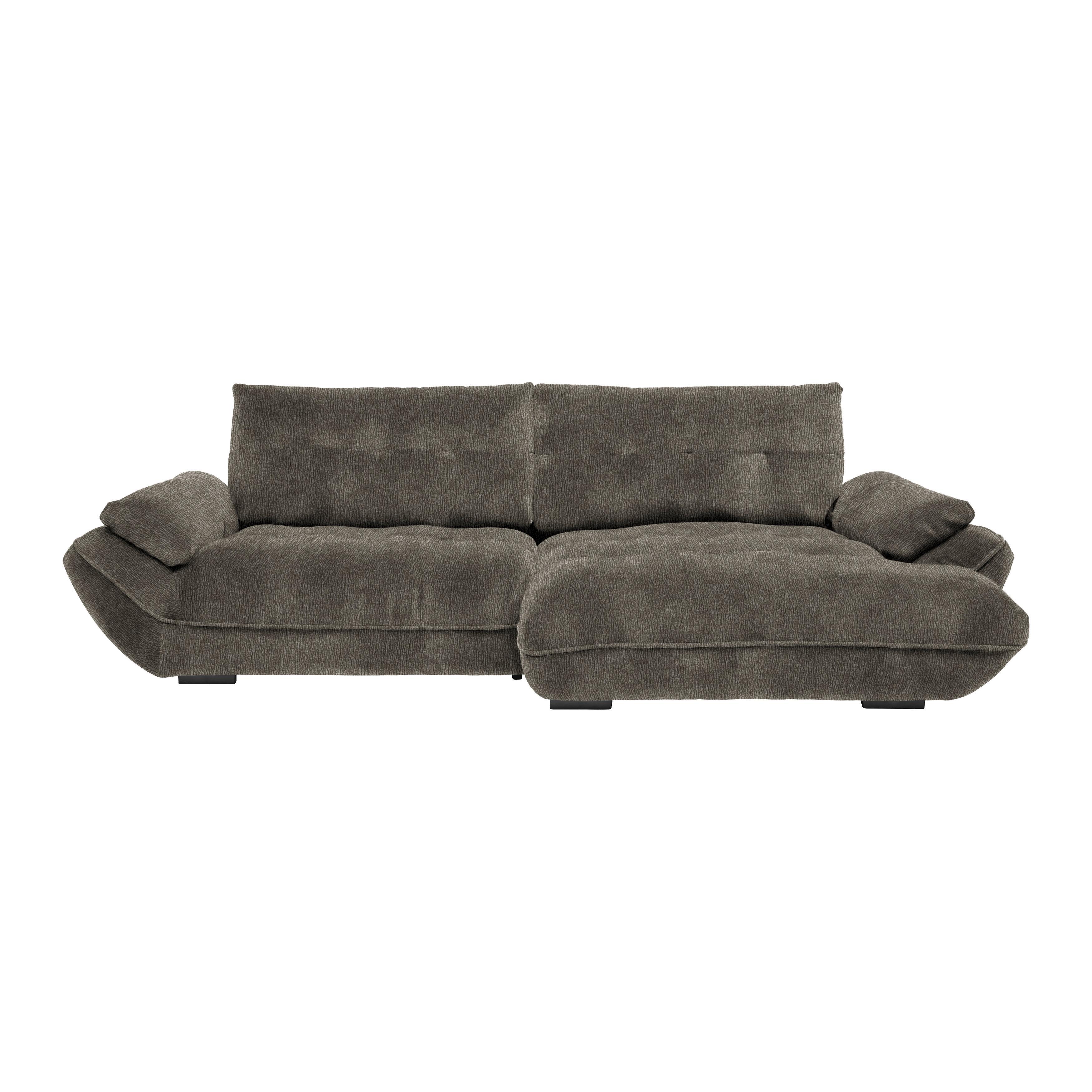 Wohnlandschaft Vivo Dunkelgrau - Dunkelgrau/Schwarz, MODERN, Kunststoff/Textil (317/63/179cm) - Premium Living
