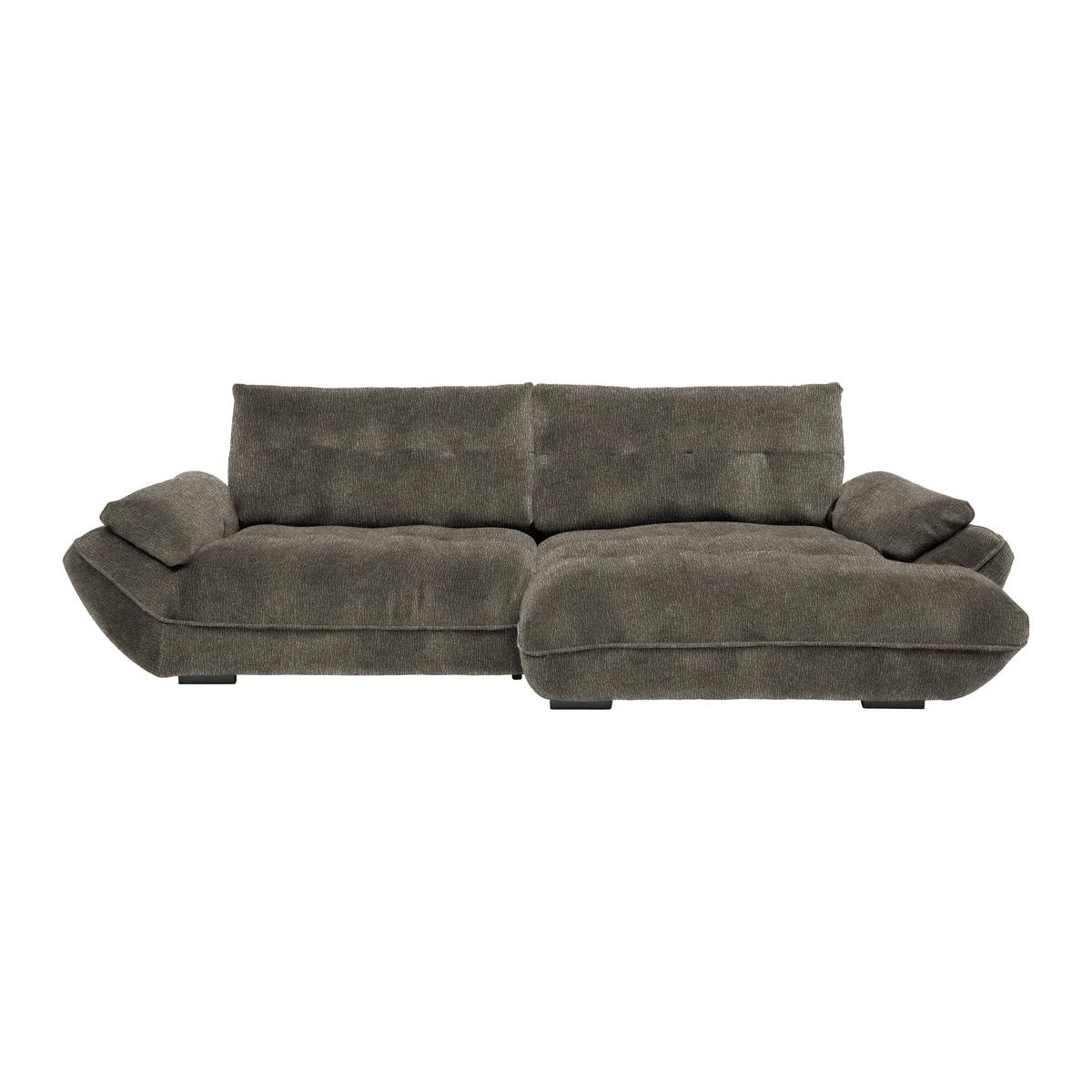 Wohnlandschaft Vivo Dunkelgrau - Dunkelgrau/Schwarz, MODERN, Kunststoff/Textil (317/63/179cm) - Premium Living