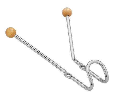 Zidna Vješalica Karl - boje kroma, drvo/metal (12/10/5cm) - Modern Living