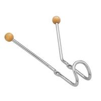 Cuier de perete Karl - culoare crom, lemn/metal (12/10/5cm) - Modern Living