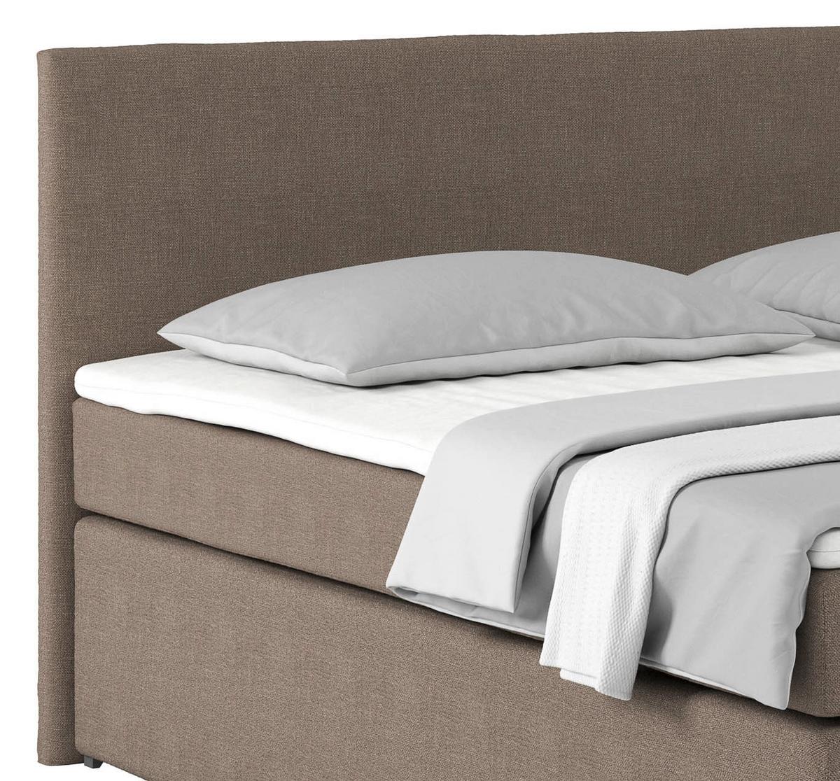 Boxspring Krevet Nero - boje blata/boje kroma, Konvencionalno, tekstil/metal (180/200cm) - Best Price