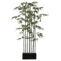 Kunstpflanze Bambusraumteiler Grün/Braun - Schwarz/Braun, KONVENTIONELL, Holz/Kunststoff (30/150cm) - Mömax