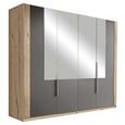 Ormar S Klasičnim Vratima Complete - siva/boje hrasta, Design, staklo/drvni materijal (228/213/60cm) - Modern Living Ormar S Klasičnim Vratima Complete - siva/boje hrasta, Design, staklo/drvni materijal (228/213/60cm) - Modern Living