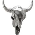Wanddeko Bullhead Silberfarben - Silberfarben, Metall (59/59/20cm) - Premium Living